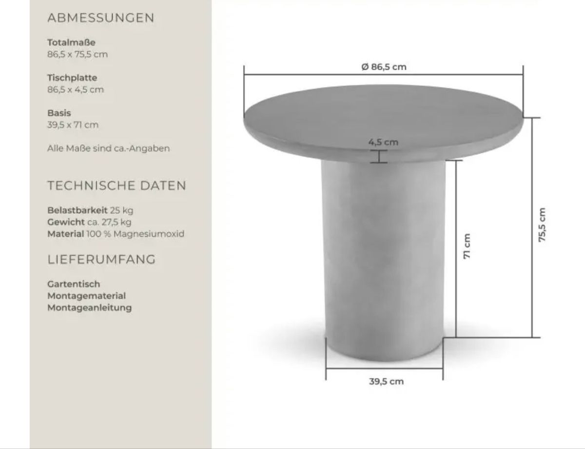 Tavoli: In-&Outdoor Tisch  – Nuovo (secondo la descrizione) da Obermumpf venduto da saramya 3