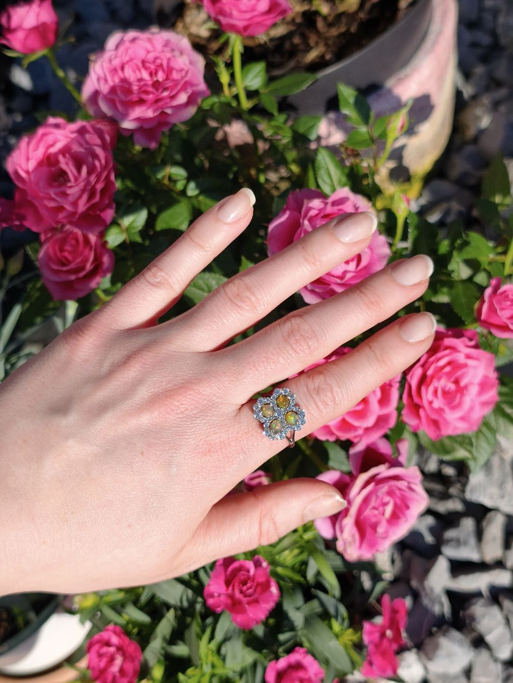 Anelli: Opal Ring, Sterling Silver, Vintage Style, Gr. Verstellbar – Nuovo (secondo la descrizione) da St. Gallen venduto da GIULESGG 7
