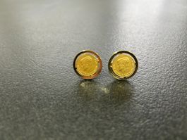 Elegante Manschettenknöpfe mit Münzen, Top Zustand!