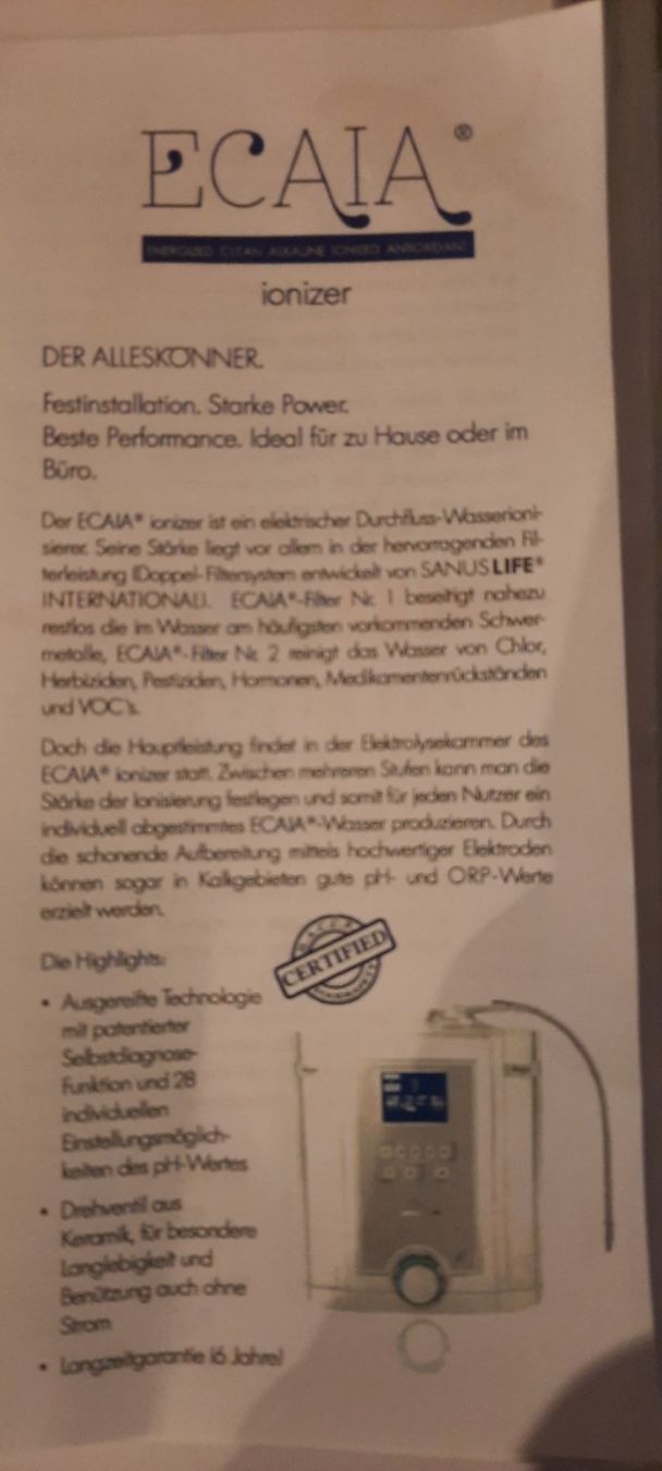 Sanitari: Wasser Ionizer – Nuovo e nell'imballaggio originale da Schongau venduto da Pia1181 6