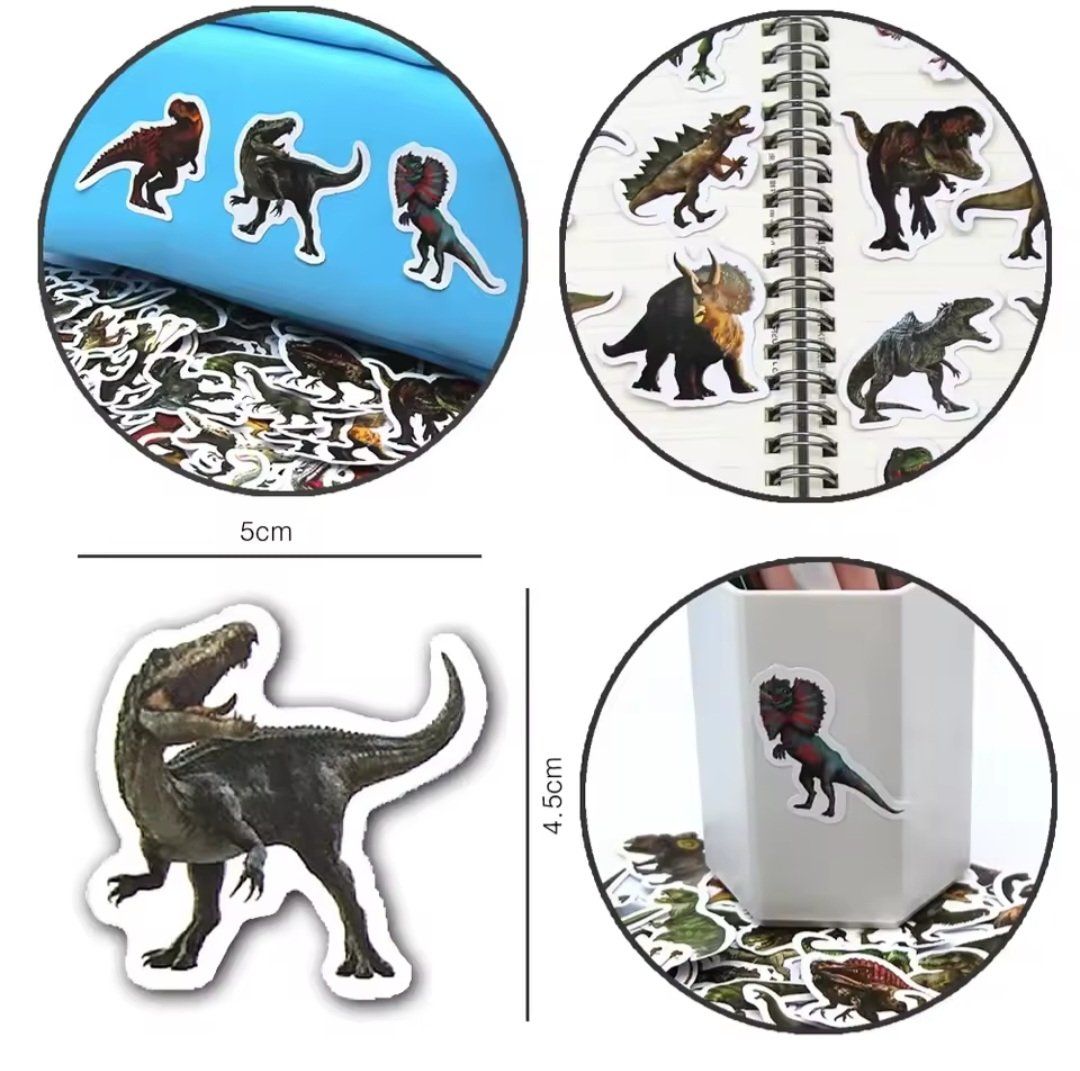 Aufkleber: 100 kleine Aufkleber Sticker - Dinosaurier – Neu und originalverpackt aus Basel von Kunterbunt12 2