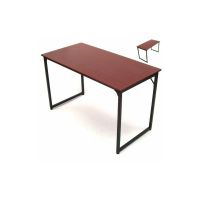 57056 - Schreibtisch 120x60cm Schwarz/Teak