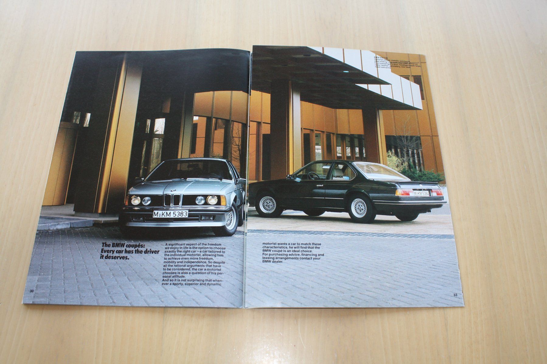 BMW Dokumente: BMW 6er 628CSI 635CSI Prospekt 2/1985 Englisch – Gebraucht aus Wikon von erwin400 9