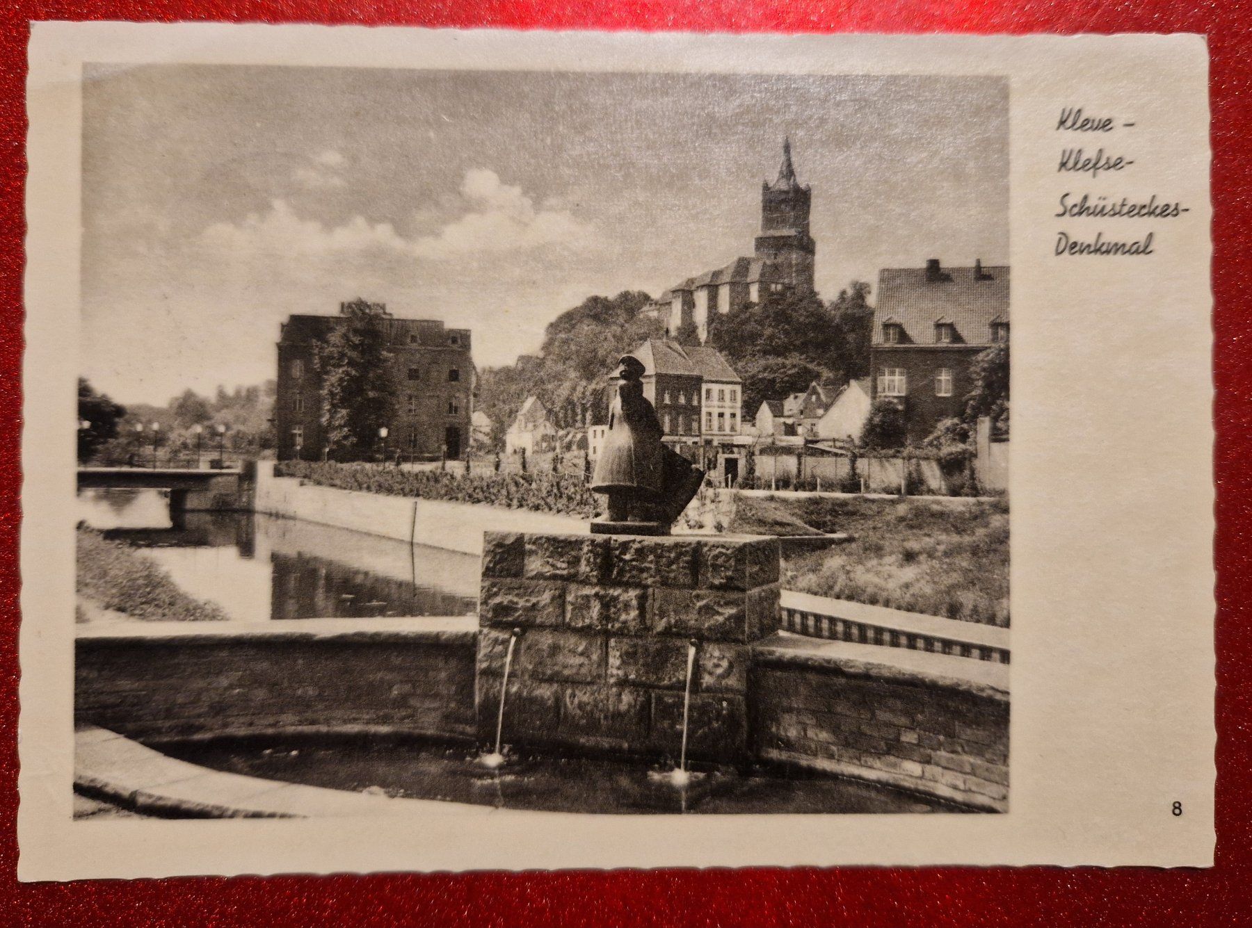Cartoline postali: Kleve - Klefse - Schüsteckes-Denkmal 1956 – Usato da Melchnau venduto da Fishel