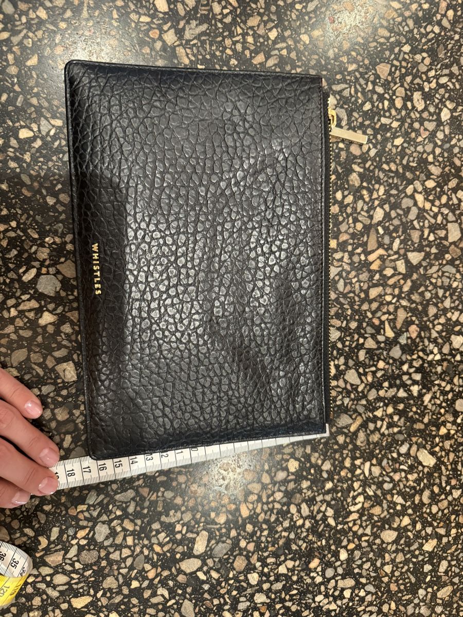 Borse da donna: Whistles black leather clutch bag – Usato da Zürich venduto da gva_r9gs 3