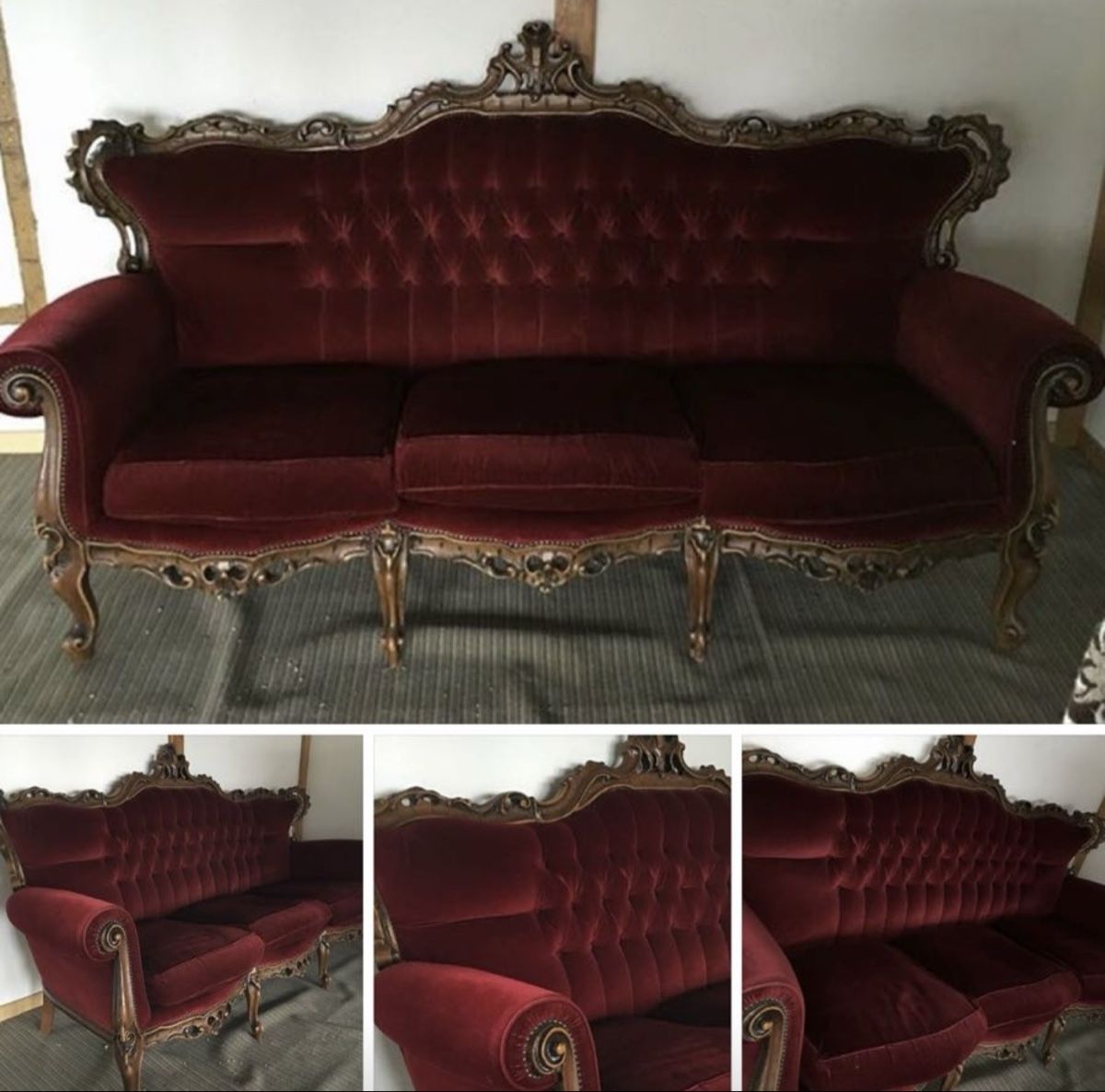 Sofas: Antikes Sofa in sattem Burgunderrot – Gebraucht aus Bern von zaarahsarah 1
