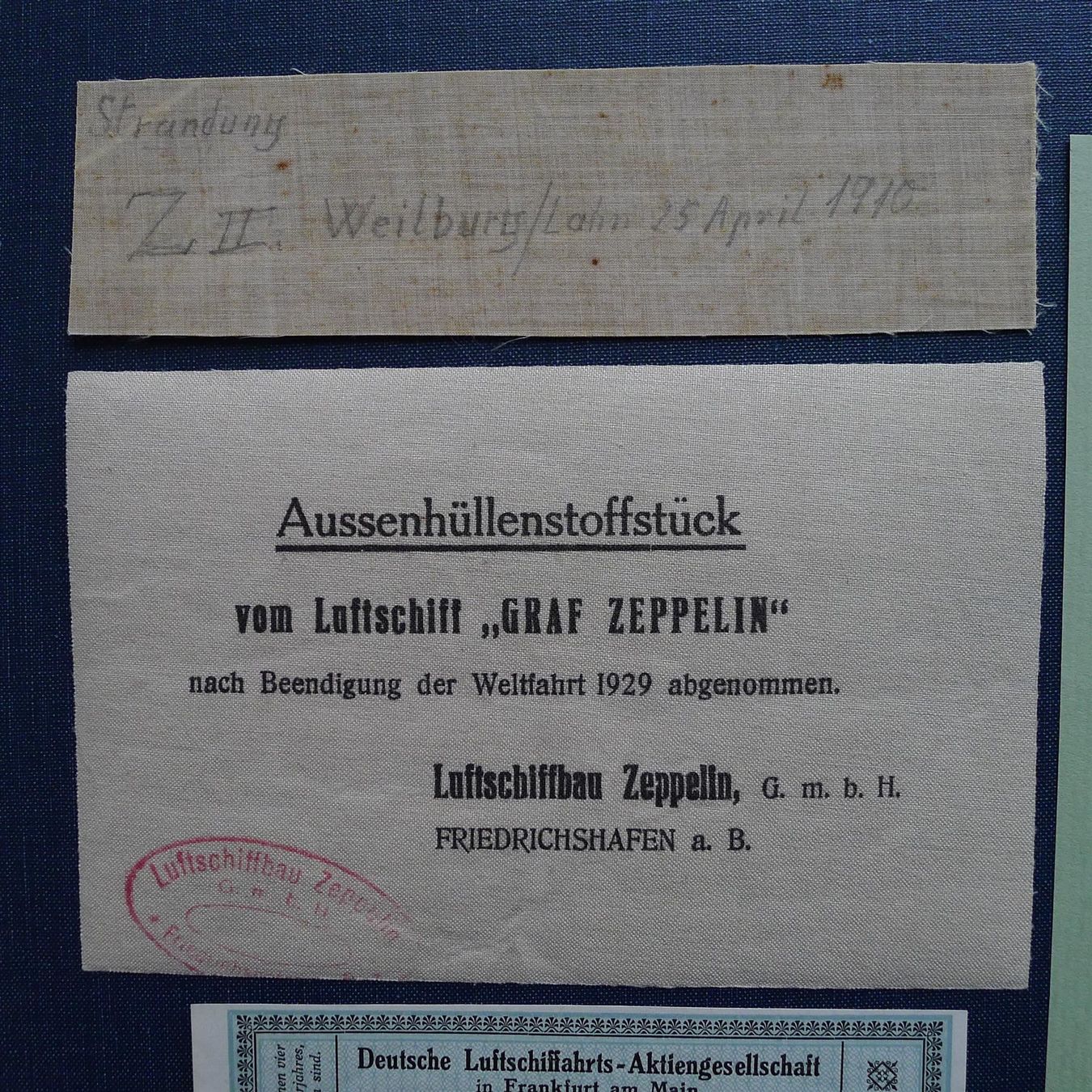 Tutti i francobolli: Originales Stück Zeppelin Aussenhülle !! – Usato da Ebikon venduto da SilvioFreund 1