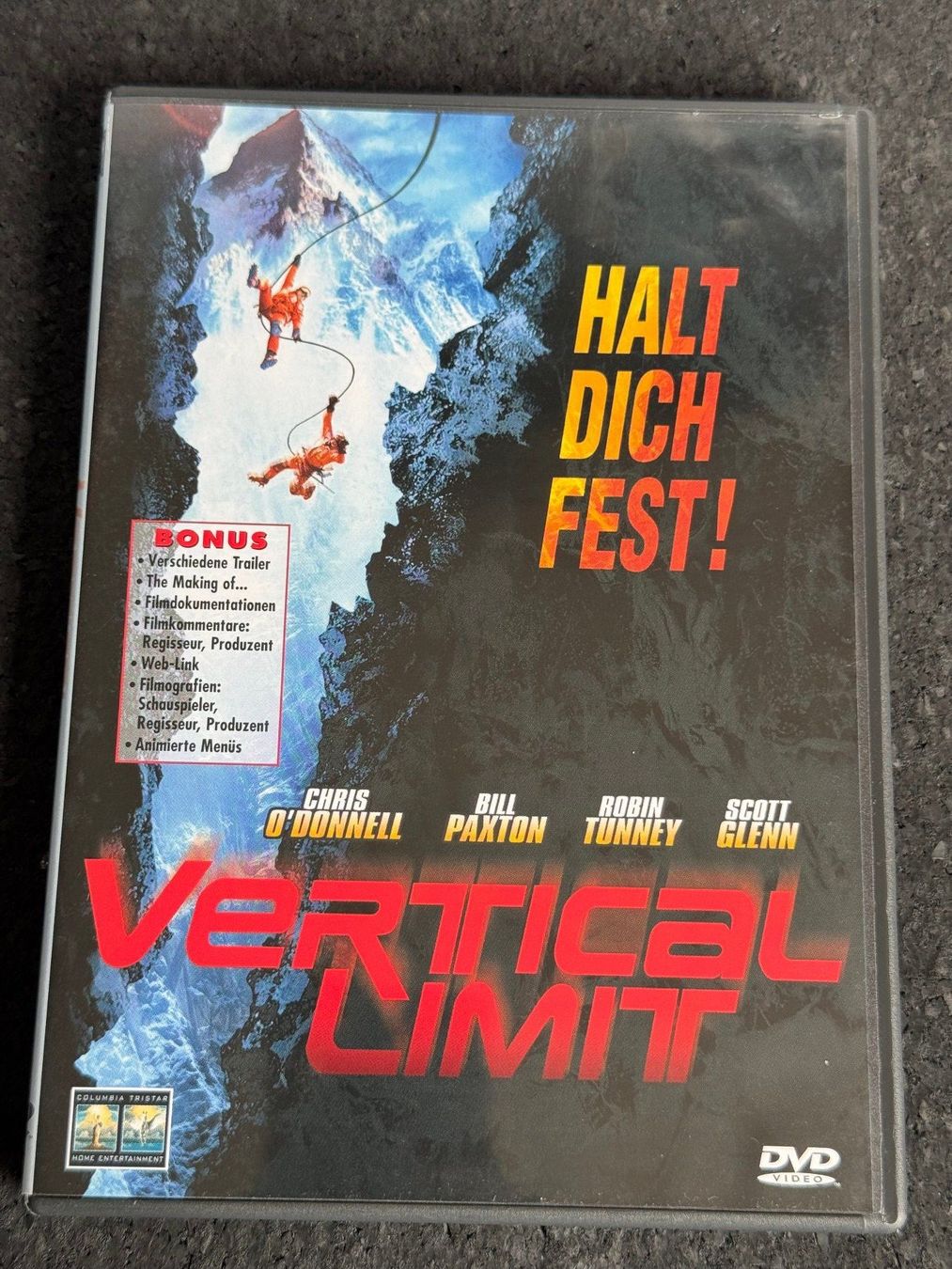 Tutti i DVDs: Vertical Limit "halt dich fest" DVD EN/DE – Usato da Fribourg venduto da tschjoly