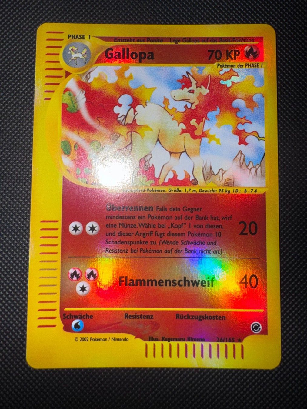 Pokémon Carte collezionabili: Pokemon Gallopa Reverse Holo 26/165 - Expedition - DE – Usato da Erstfeld venduto da PokeSandero 1