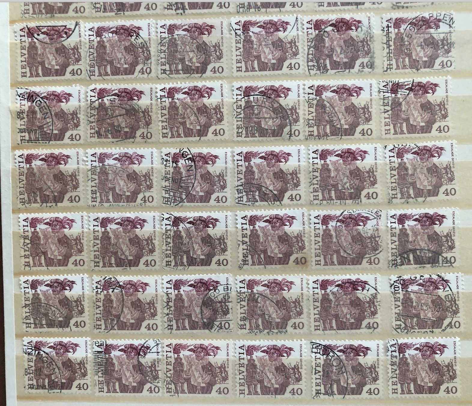Tutti i francobolli: Nr.598 mit Stempel 60 Stück – Usato da Aarau venduto da Billa007 2