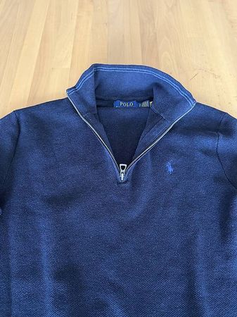 Ralph Lauren Zip-Pullover, marineblau, Grösse S