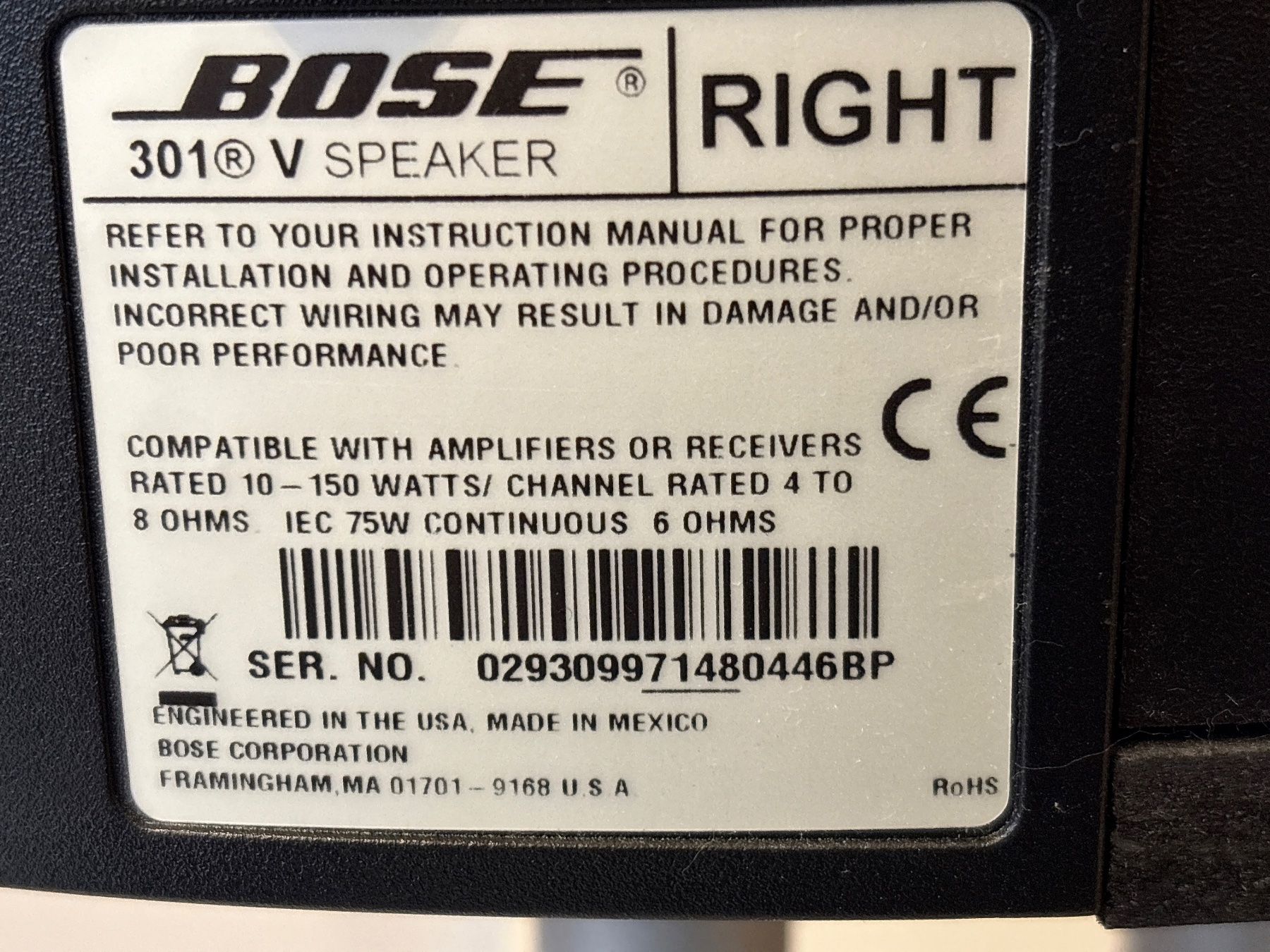 Bose Casse acustiche: Bose Boxen 301 Serie V mit Standfuss – Usato da Neuendorf venduto da Kaba4 5