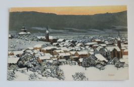 Ansichtskarte Winter Uster mit Stempel und Briefmarke 1906