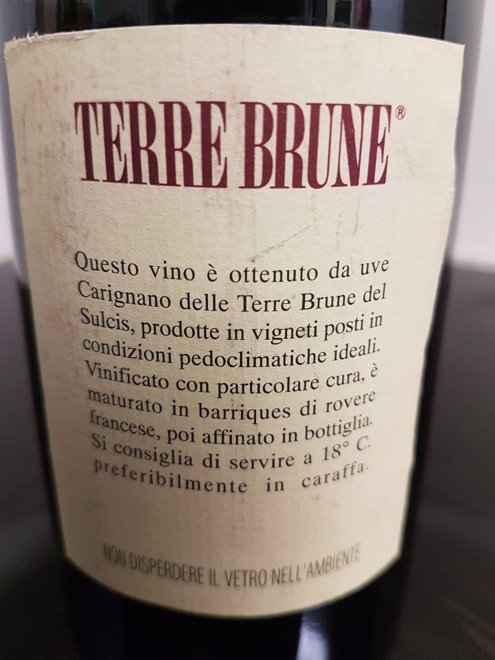 Vino: Terre  Brune  1996    Santadi – Nuovo (secondo la descrizione) da Grenchen venduto da poggione 5