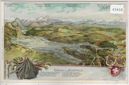 Gruss vom Bodensee - Präge-Litho