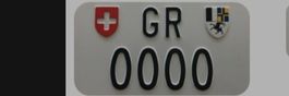 Kontrollschild GR für ein Motorrad