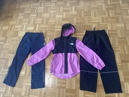 The North Face Regen-Set Jacke Hose Kinder rosa schwarz