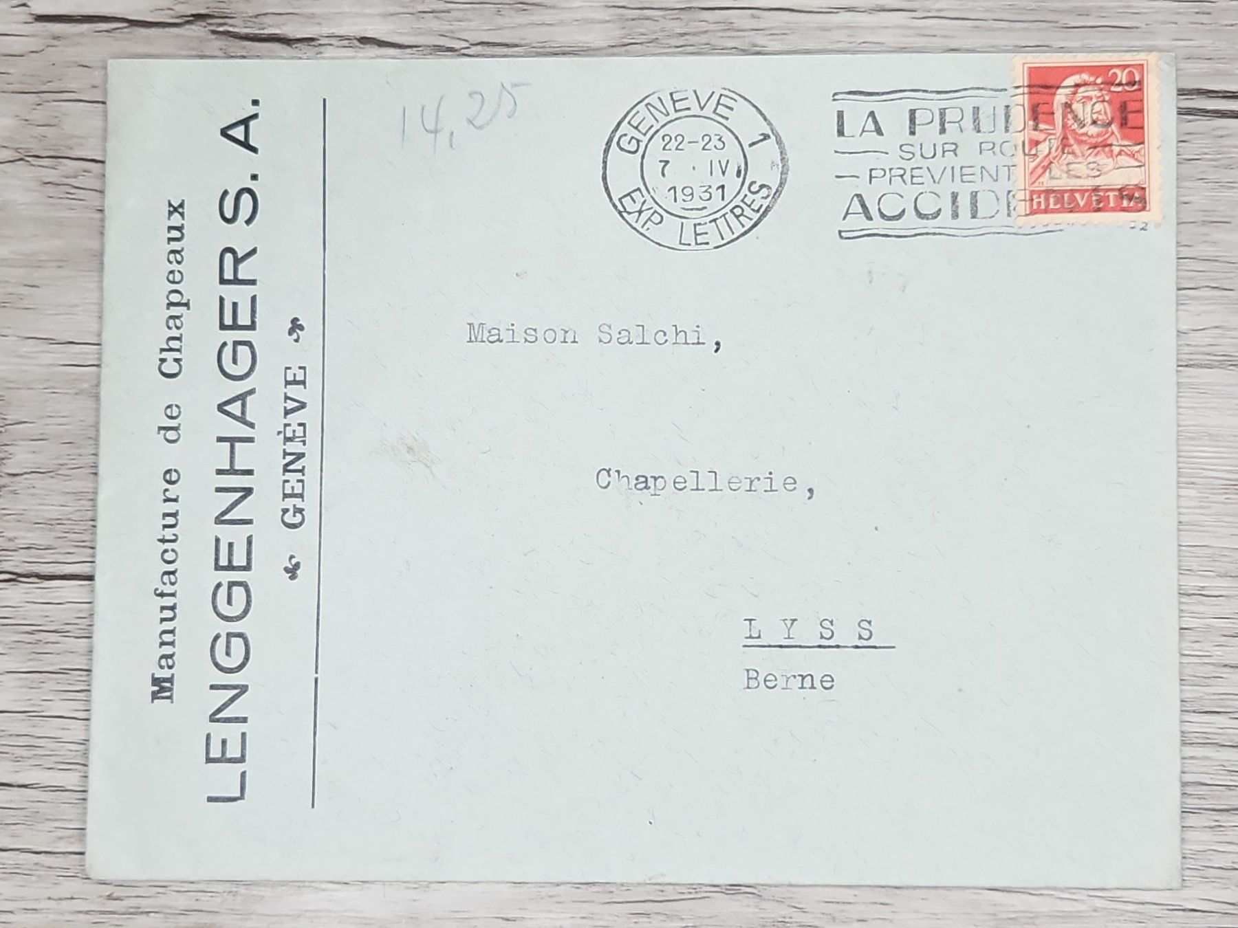 Tutti i francobolli: CL01 Enveloppe + Timbre Suisse 1933 – Usato da Cousset venduto da Patrick_Collections