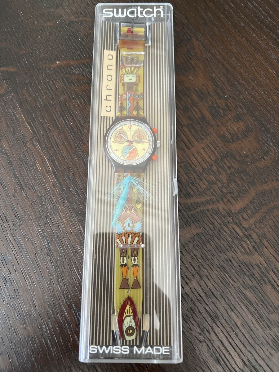 Swatch Orologi: Swatch Chrono (SCO100) Dancing Feathers – Nuovo e nell'imballaggio originale da Künten venduto da Spike17