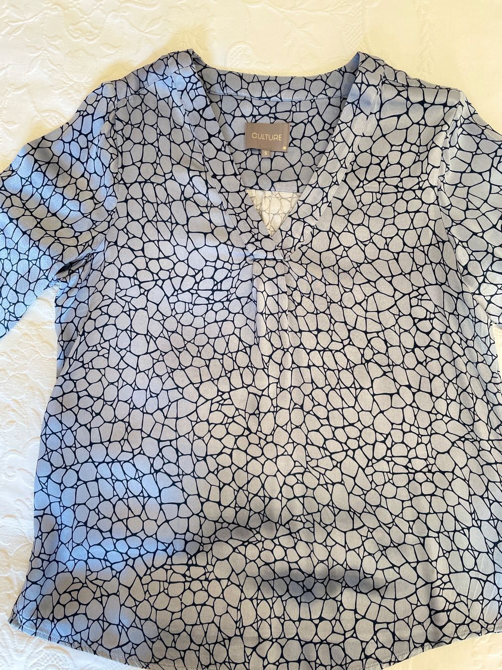Blusen: Bluse von CULTURE Gr. S blau gemustert – Neu (gemäss Beschreibung) aus Birsfelden von Nic21 6