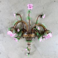 2 antike Wandleuchten aus Muranoglas