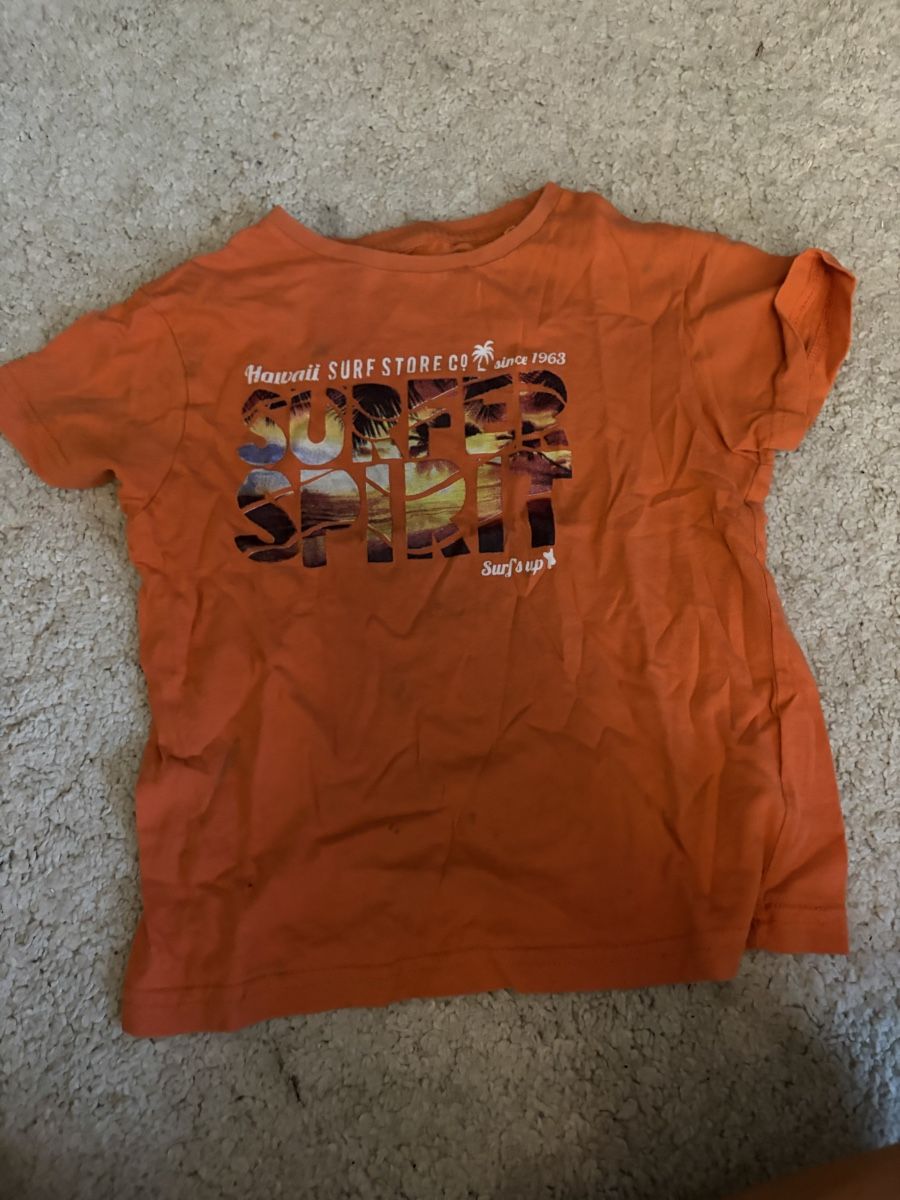 Hemden, T-Shirts & Polos: T-Shirt Orange Hawaii Surf  – Gebraucht aus Felsberg von kianga