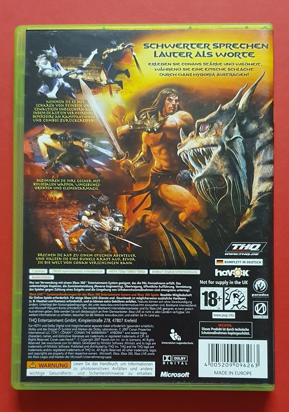 Microsoft Giochi: Microsoft XBOX360 CONAN (XB360) – Usato da Illnau venduto da BoFrost 2