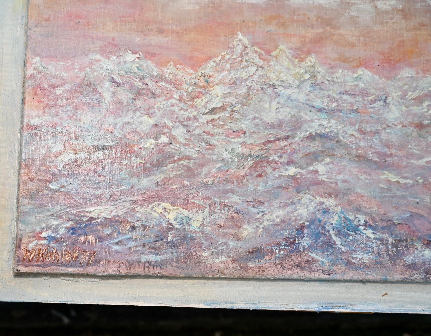Dipinti: Gemälde - Walliseralpen von der Rieder - Walter Kohler ZH 77 – Usato da Pfaffhausen venduto da mono_rec 3