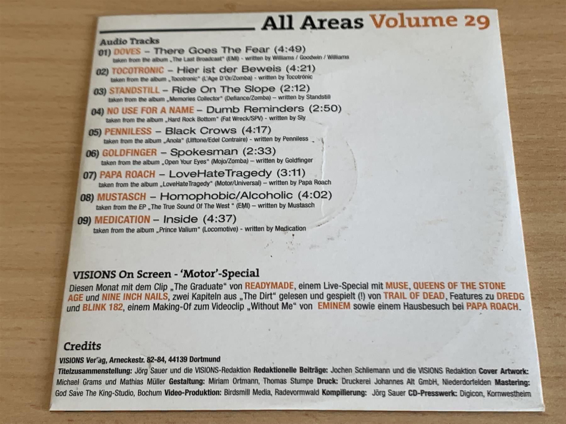 CD: All Areas Volume 29 – Usato da Rikon im Tösstal venduto da Alpenmutz 1