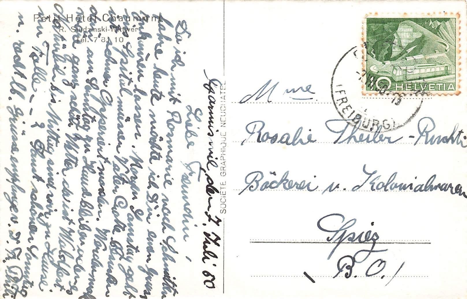 Cartoline postali: Chaumont la gare – Usato da Biasca venduto da Blenio71 1