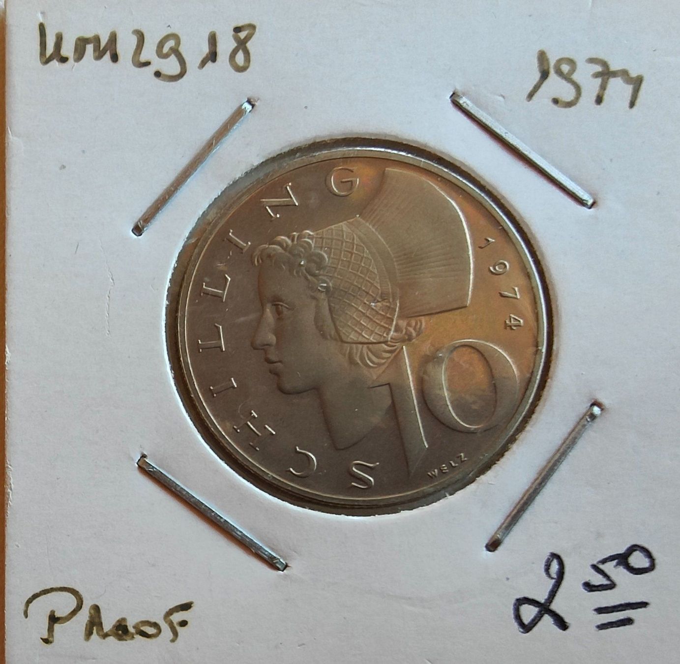 Alle Münzen: Österreich-10 Schilling 1974 PP – Neu (gemäss Beschreibung) aus Hittnau von stamps_and_coins