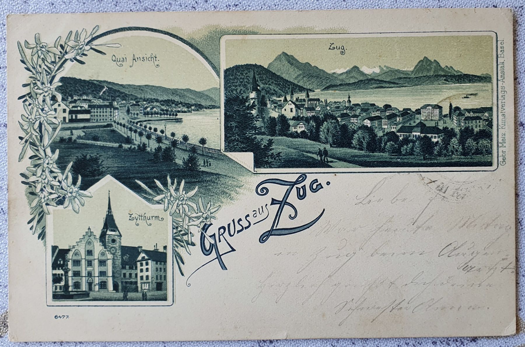 Cartoline postali: Gruss aus Zug 1899 – Usato da Kreuzlingen venduto da Rschweiz1