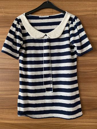 🤩 SALE Jus d'Orange Paris Damen T-Shirt Marinelook blau S✨