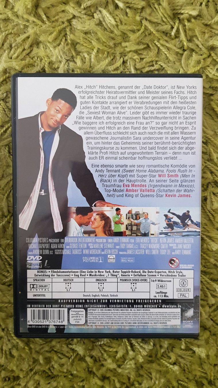 Tutti i DVDs: Hitch der Date Doktor – Usato da Dornach venduto da Letizia1987 1