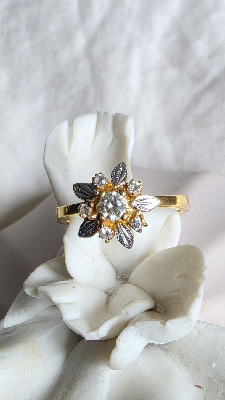 Anelli: Gold Ring 18 karat mit Diamanten – Nuovo (secondo la descrizione) da Effretikon venduto da rinuom01 6