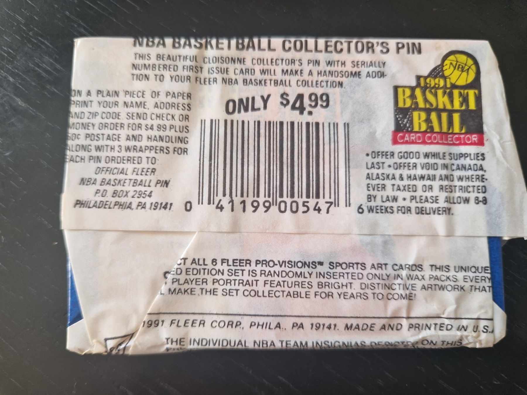 Nba Carte collezionabili: Pack NBA Fleer 1991 – Nuovo e nell'imballaggio originale da Lutry venduto da SwissBBCards 1