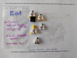 Legofigurenteile  gemäss Bildern, Thema Studio  /E01