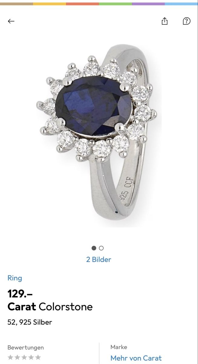 Anelli: Wunderschöner Ring mit blauem Stein – Nuovo (secondo la descrizione) da Luzern venduto da alb_g6yd 6