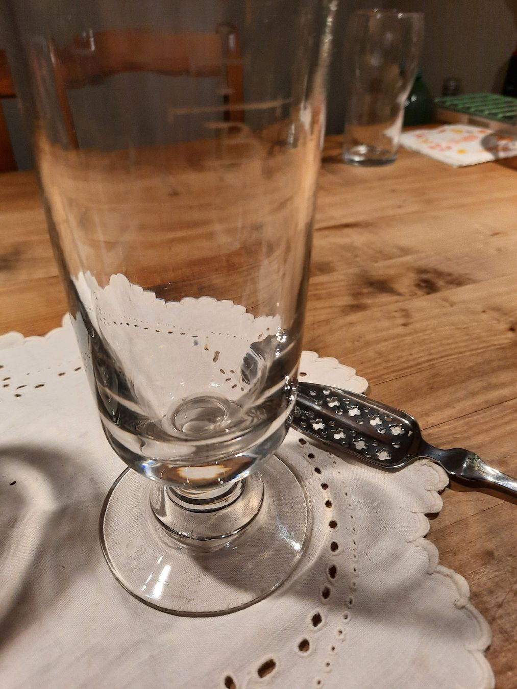 Gläser: 2 Absinth- Gläser  mit "Schüfeli  " – Gebraucht aus Busswil BE von balu37 7