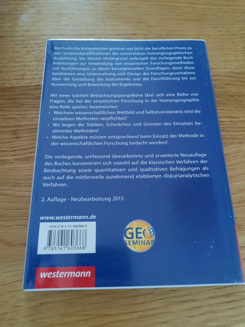 Libri: Methoden der empirischen Humangeogaphie – Usato da Wiesendangen venduto da MMoretto 1