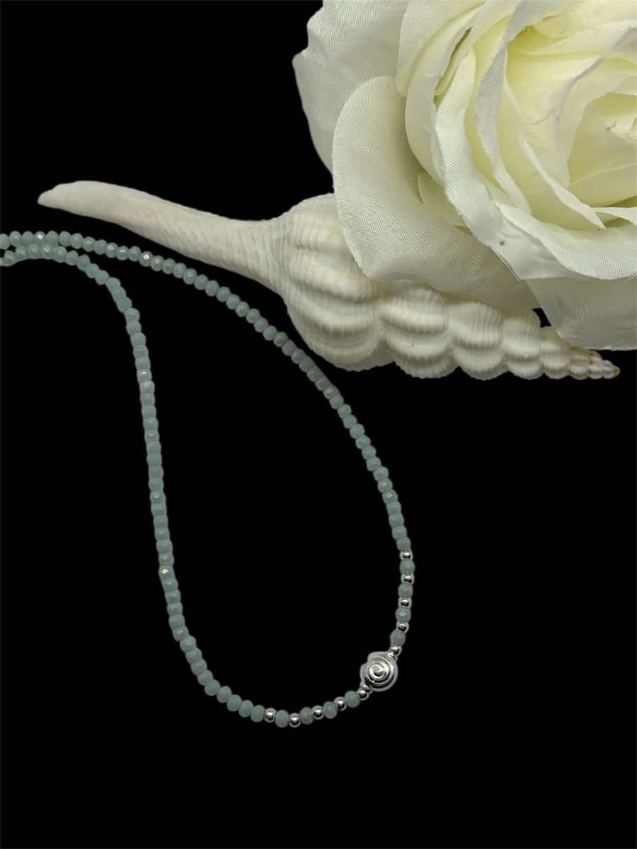 Catenine: Amazonitkette mit Silber 45 cm – Nuovo e nell'imballaggio originale da Niederglatt ZH venduto da Silberschmuck-design
