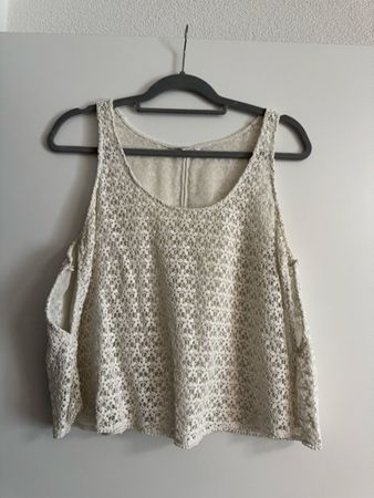 Gehäkeltes Top in Weiss von Zara