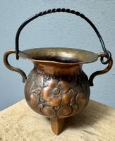 Herziger kleiner antiker Kupfer Kessel Kesseli 9 cm