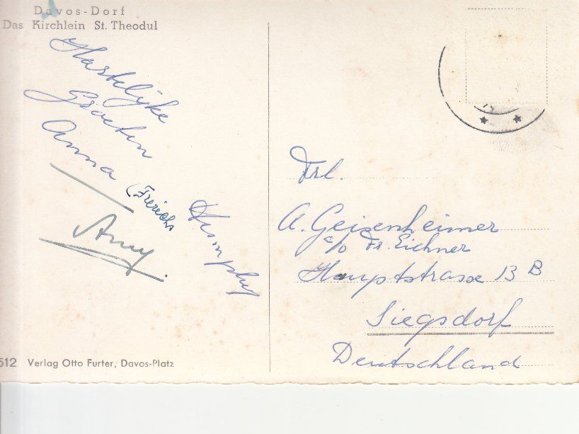 Cartoline postali: Davos St. Theodul ca. 1950 – Usato da Bürglen TG venduto da StampGraf 1