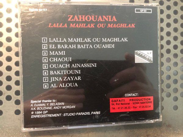 CDs: CD ZAHOUANIA - RAÏ – Gebraucht aus PORRENTRTUY von RABAIS_SPORT 1
