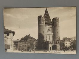 Alte PK / Basel - Spalentor Gelaufen Feldpost Basel 1908