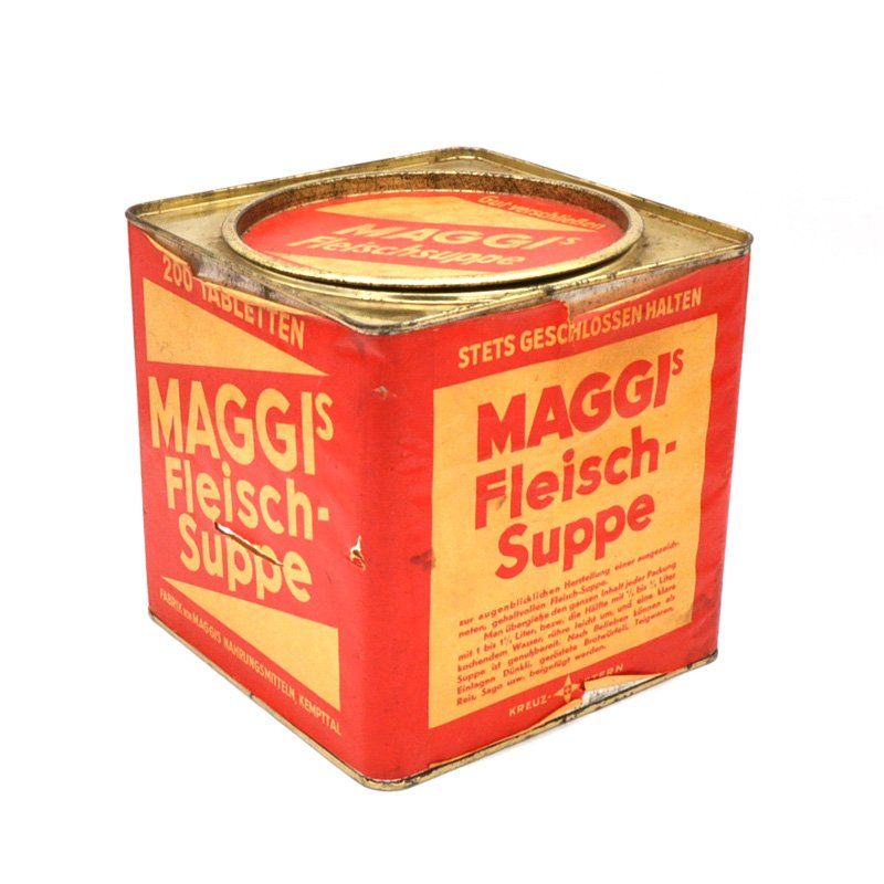 Barattoli: Alte Blechdose Maggi`s Fleischsuppe – Usato da Uerkheim venduto da fabulafero