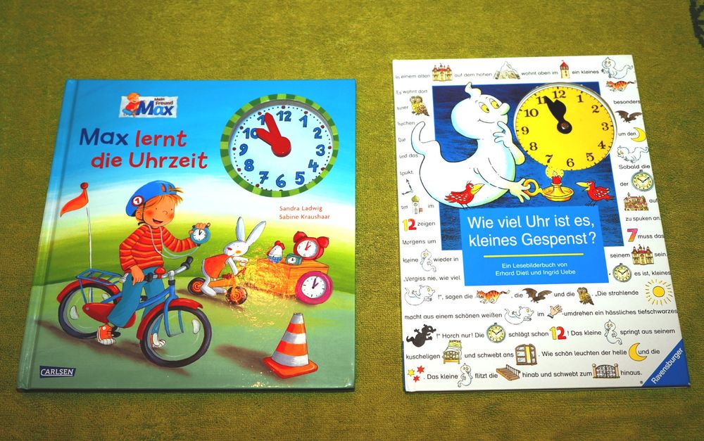 2 Stück schöne Kinderbücher zum Uhrzeit lernen (Gebraucht) in Elsau für