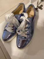 Leder Schuh wide fit hellblau metallic Hassia Np 219.-