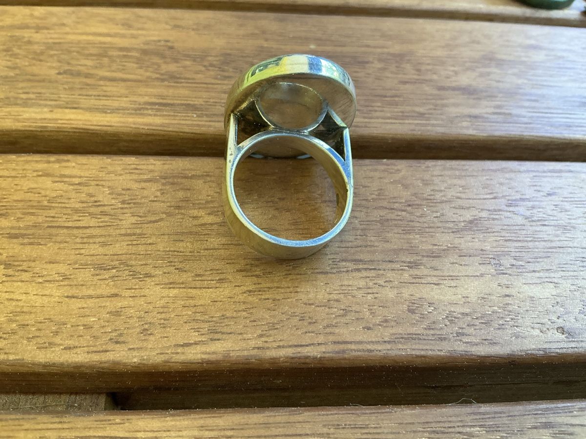 Anelli: Verkaufe Ring mit einem ovalen Rhodochrosit-Edelstein – Usato da Basel venduto da S.Wehrli72 3